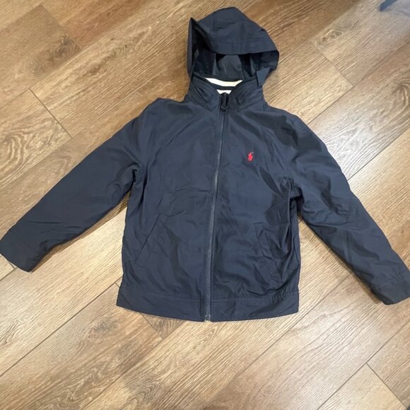 Polo Ralph Lauren Boy's Lightweight Hooded Jacket Navy Blue Sz M (10-12) - Picture 1 of 14